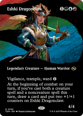 Eshki Dragonclaw (TDM-356) - Tarkir: Dragonstorm: (Showcase) (Borderless)