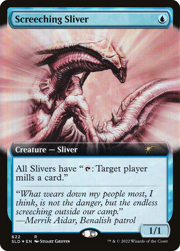 Screeching Sliver (SLD-622) - Secret Lair Drop: (Extended Art) Foil