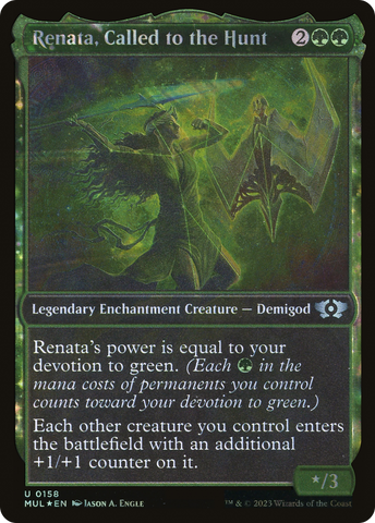 Renata, Called to the Hunt (MUL-158) - Multiverse Legends: (Showcase, enchantment) Foil