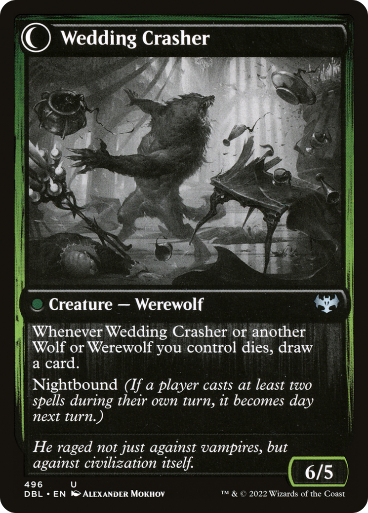 Wolfkin Outcast // Wedding Crasher (DBL-496) - Innistrad: Double Feature: (Double Faced Transform) Foil