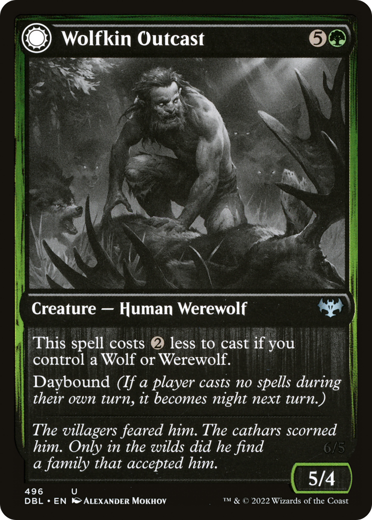 Wolfkin Outcast // Wedding Crasher (DBL-496) - Innistrad: Double Feature: (Double Faced Transform) Foil