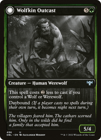 Wolfkin Outcast // Wedding Crasher (DBL-496) - Innistrad: Double Feature: (Double Faced Transform) Foil
