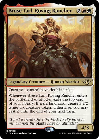 Bruse Tarl, Roving Rancher (PPOTJ-198) - Outlaws of Thunder Junction Promos