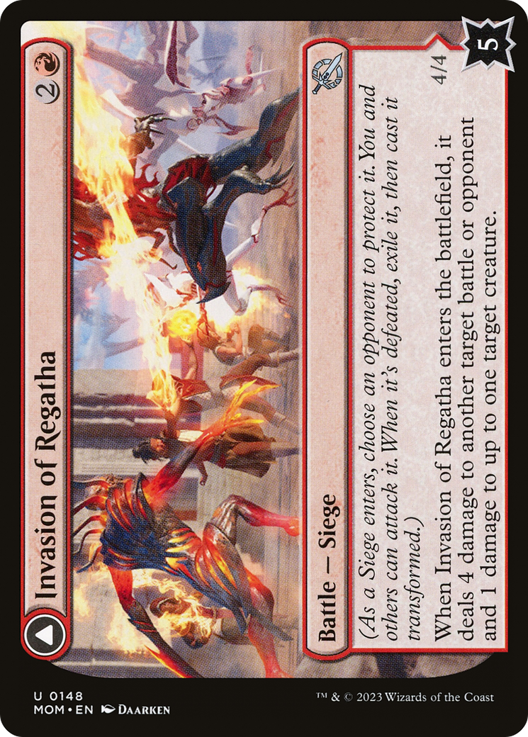 Invasion of Regatha // Disciples of the Inferno (MOM-148) - March of the Machine Foil