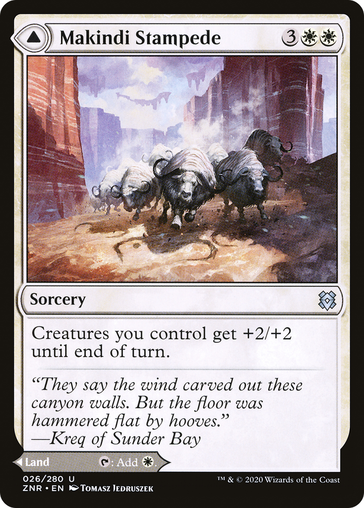 Makindi Stampede // Makindi Mesas (ZNR-026) - Zendikar Rising Foil