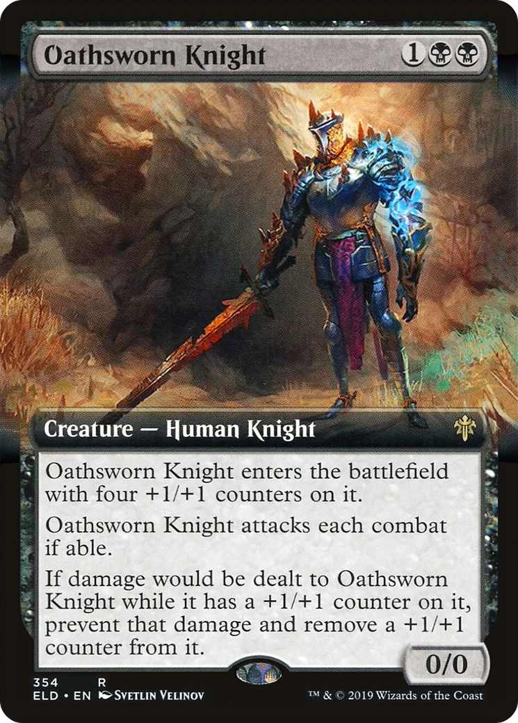 Oathsworn Knight (ELD-354) - Throne of Eldraine: (Extended Art) Foil