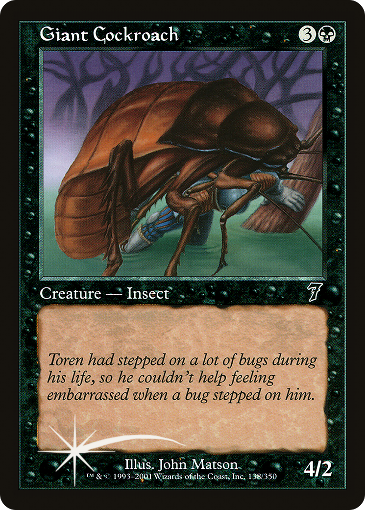 Giant Cockroach (7ED-138★) - Seventh Edition Foil