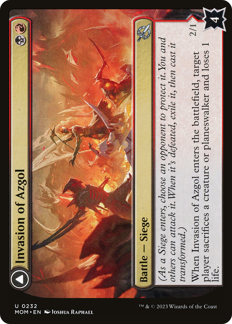 Invasion of Azgol // Ashen Reaper (MOM-232) - March of the Machine Foil