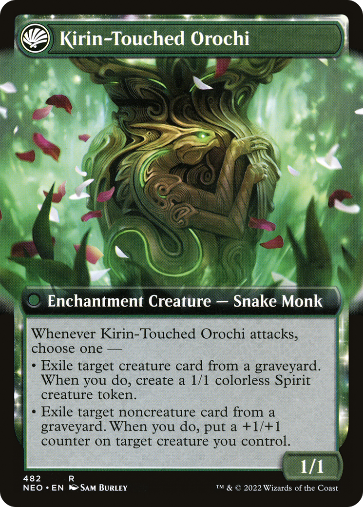 Teachings of the Kirin // Kirin-Touched Orochi (NEO-482) - Kamigawa: Neon Dynasty: (Extended Art, fandfc, enchantment)
