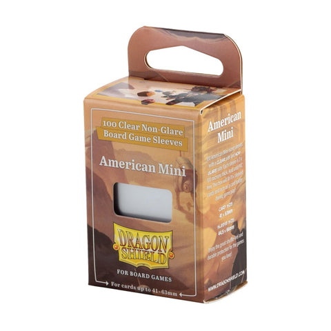 Dragon Shield Board Game Sleeves – Clear Non-Glare – American Mini