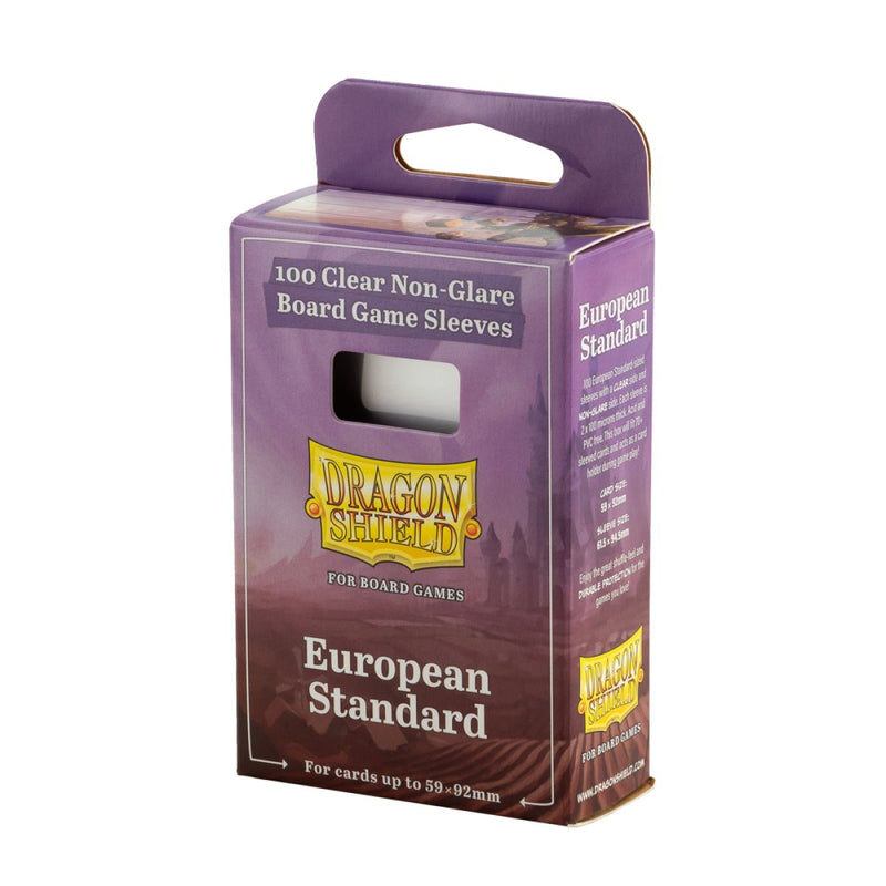 Dragon Shield Board Game Sleeves – Clear Non-Glare – European Standard