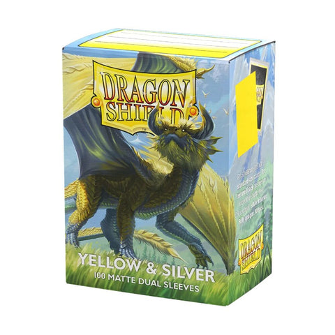 Dragon Shield - Box 100 - Standard Size Dual Matte Yellow & Silver