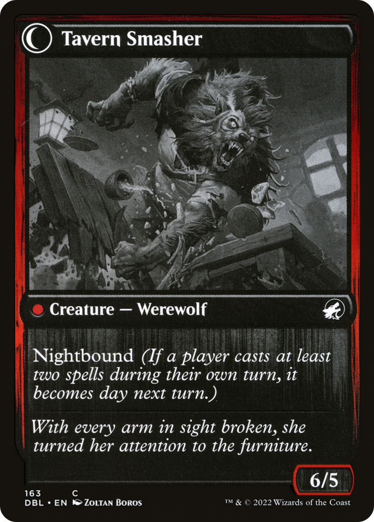 Tavern Ruffian // Tavern Smasher (DBL-163) - Innistrad: Double Feature: (Double Faced Transform)