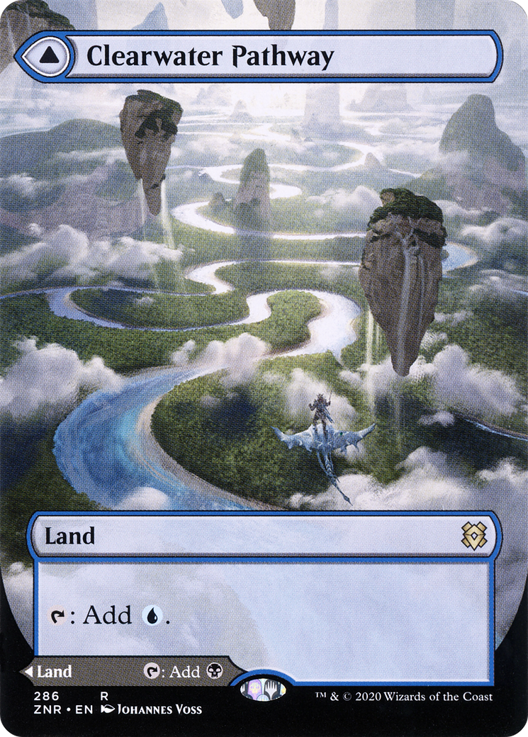 Clearwater Pathway // Murkwater Pathway (ZNR-286) - Zendikar Rising: (Showcase) (Borderless) Foil