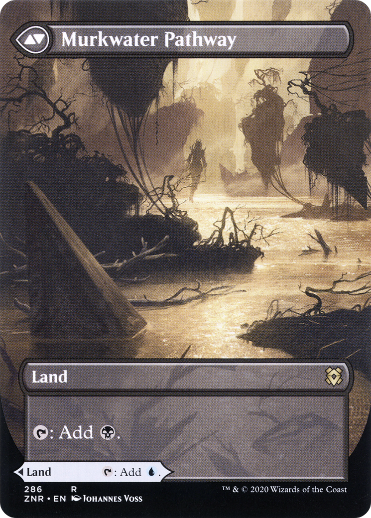 Clearwater Pathway // Murkwater Pathway (ZNR-286) - Zendikar Rising: (Showcase) (Borderless) Foil