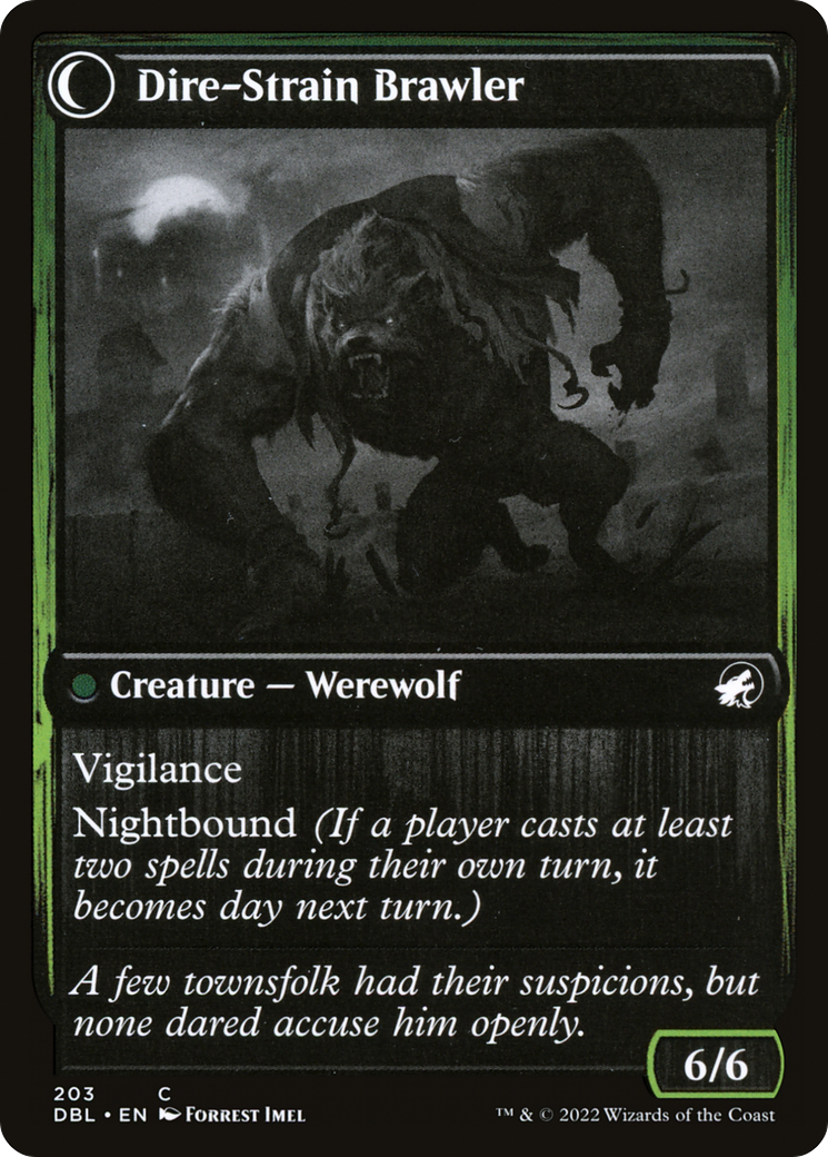 Tireless Hauler // Dire-Strain Brawler (DBL-203) - Innistrad: Double Feature: (Double Faced Transform) Foil