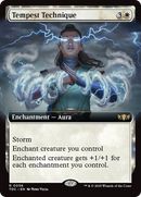 Tempest Technique (TDC-056) - Commander: Tarkir: Dragonstorm: (enchantment, Extended Art)