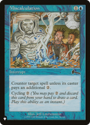 Miscalculation (LIST-ULG-36) - The List