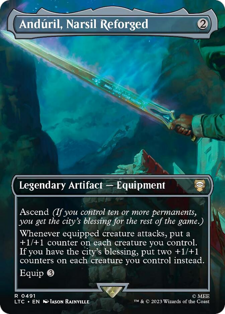 Andúril, Narsil Reforged (LTC-491) - Tales of Middle-earth Commander (Borderless) Foil