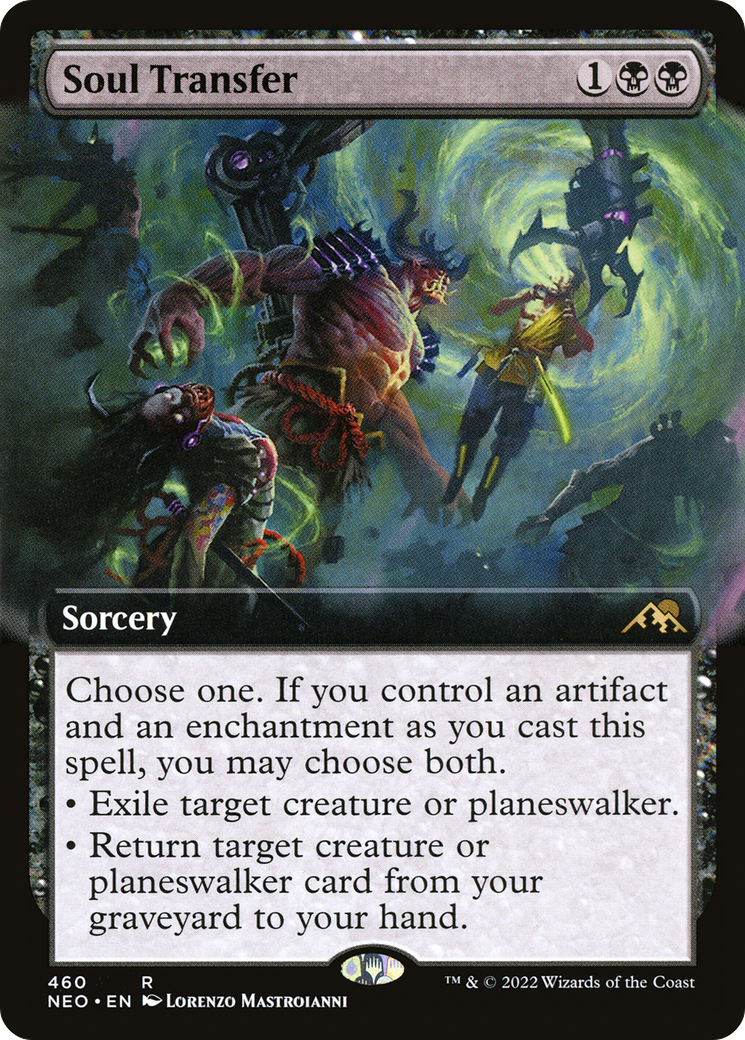 Soul Transfer (NEO-460) - Kamigawa: Neon Dynasty: (Extended Art)