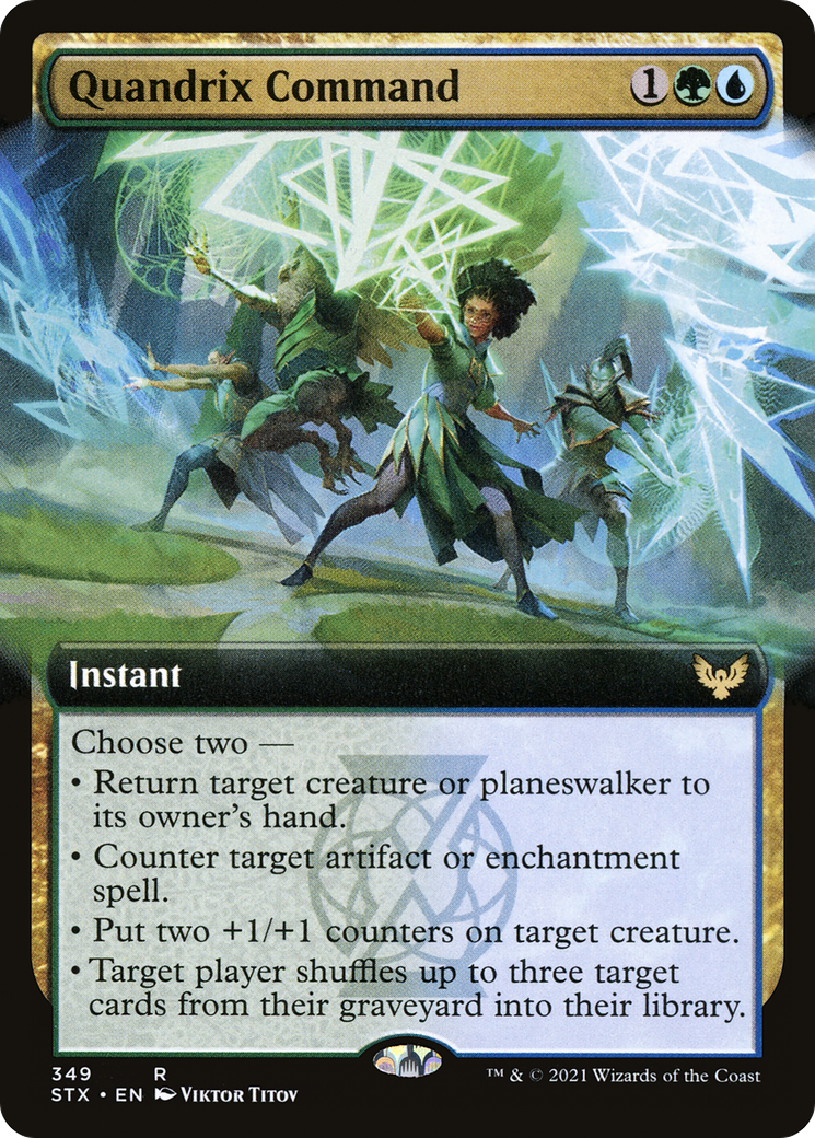 Quandrix Command (STX-349) - Strixhaven: School of Mages: (Extended Art) Foil