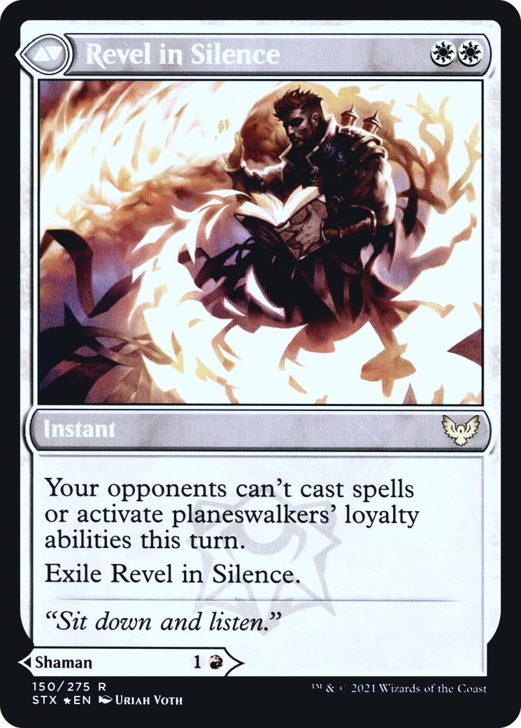 Flamescroll Celebrant // Revel in Silence (PRE-150) - Strixhaven: School of Mages Promos Foil