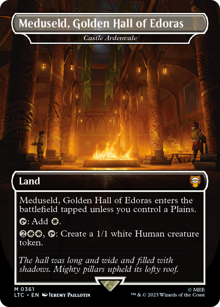Castle Ardenvale (LTC-361) - Tales of Middle-earth Commander / Meduseld, Golden Hall of Edoras (Borderless) Foil