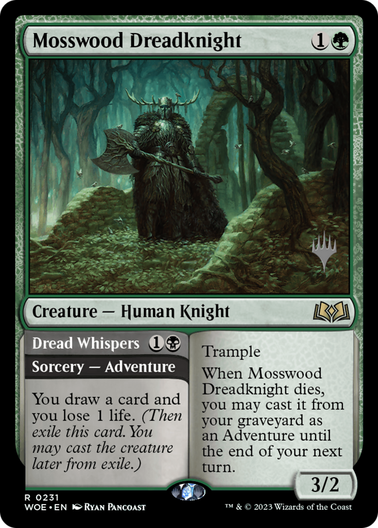 Mosswood Dreadknight // Dread Whispers (PPWOE-231) - Wilds of Eldraine Promos Foil