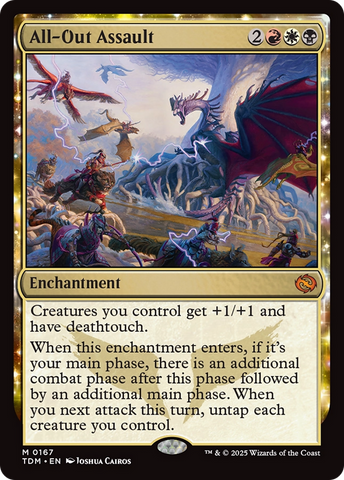 All-Out Assault (TDM-167) - Tarkir: Dragonstorm: (enchantment)