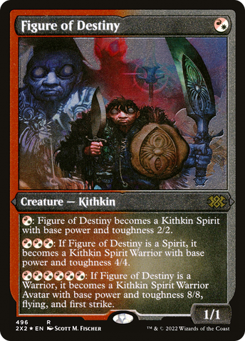 Figure of Destiny (2X2-496) - Double Masters 2022 Etched Foil