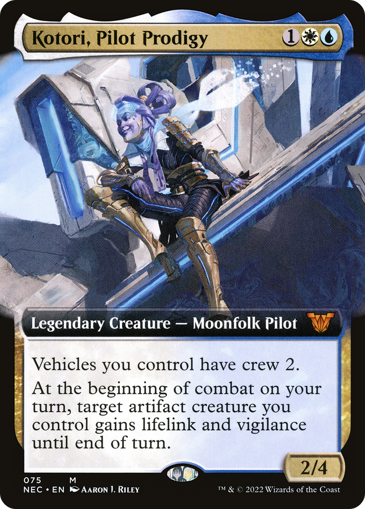 Kotori, Pilot Prodigy (NEC-075) - Neon Dynasty Commander: (Extended Art)