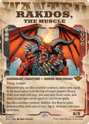 Rakdos, the Muscle (OTJ-297) - Outlaws of Thunder Junction: (Showcase) (Borderless) Foil