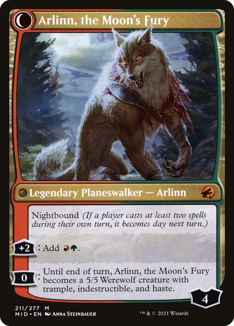 Arlinn, the Pack's Hope // Arlinn, the Moon's Fury (LIST-MID-211) - The List: (Double Faced Transform)