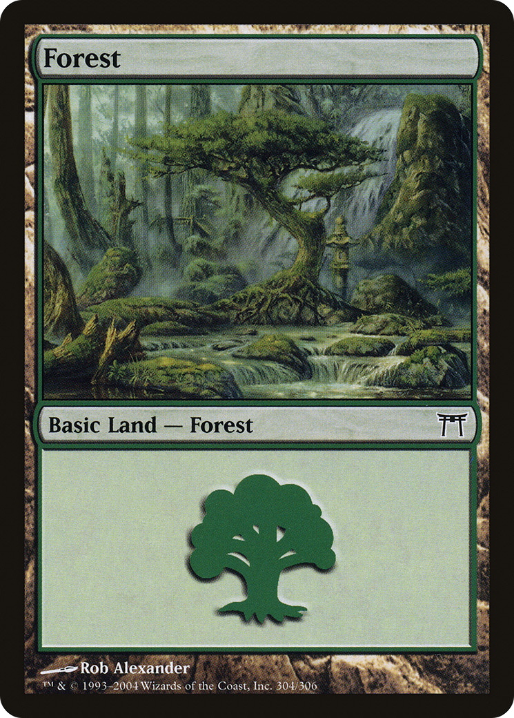 Forest (CHK-304) - Champions of Kamigawa Foil
