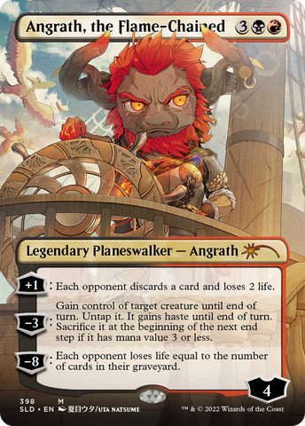 Angrath, the Flame-Chained (SLD-398) - Secret Lair Drop (Borderless) Foil
