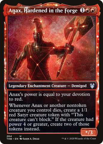 Anax, Hardened in the Forge (THB-264) - Theros Beyond Death: (enchantment, Showcase) Foil