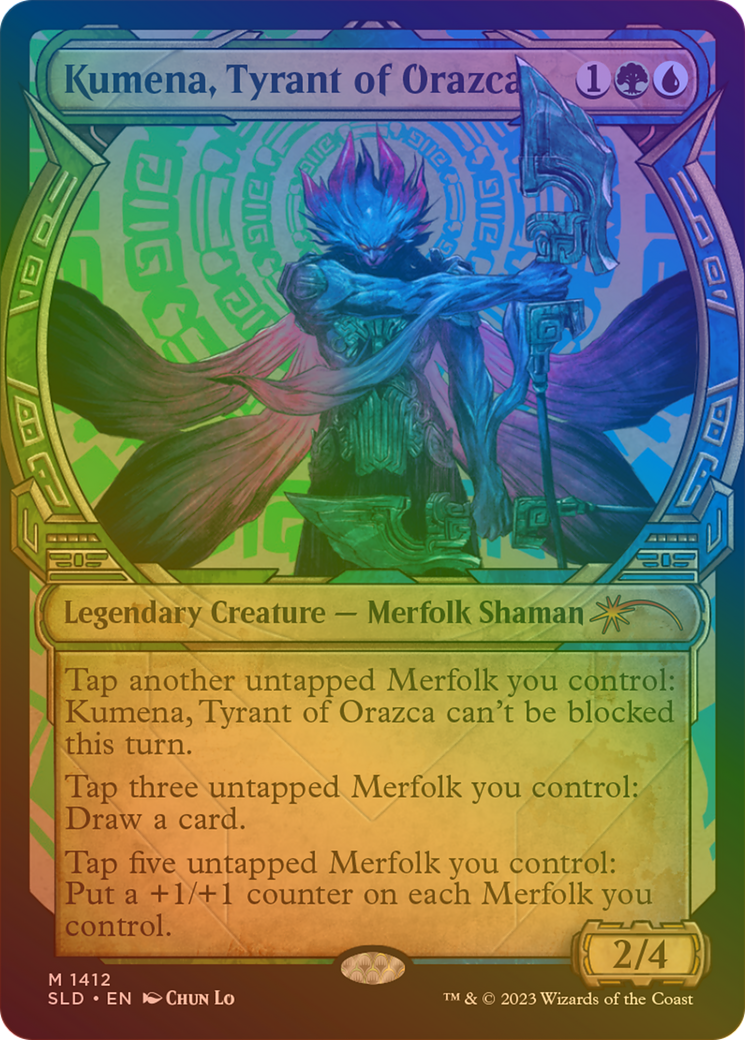 Kumena, Tyrant of Orazca (SLD-1412★) - Secret Lair Drop: (Showcase) Foil