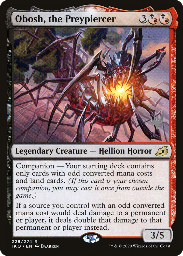 Obosh, the Preypiercer (PPIKO-228P) - Ikoria: Lair of Behemoths Promos: (companion)