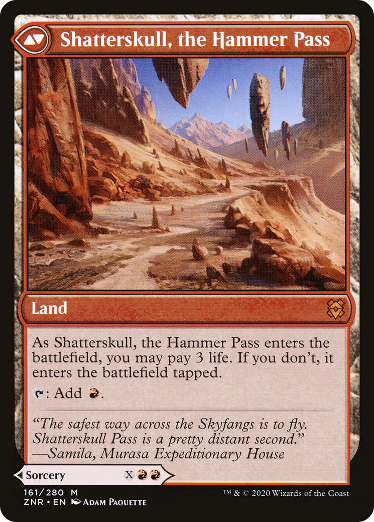 Shatterskull Smashing // Shatterskull, the Hammer Pass (ZNR-161) - Zendikar Rising Foil