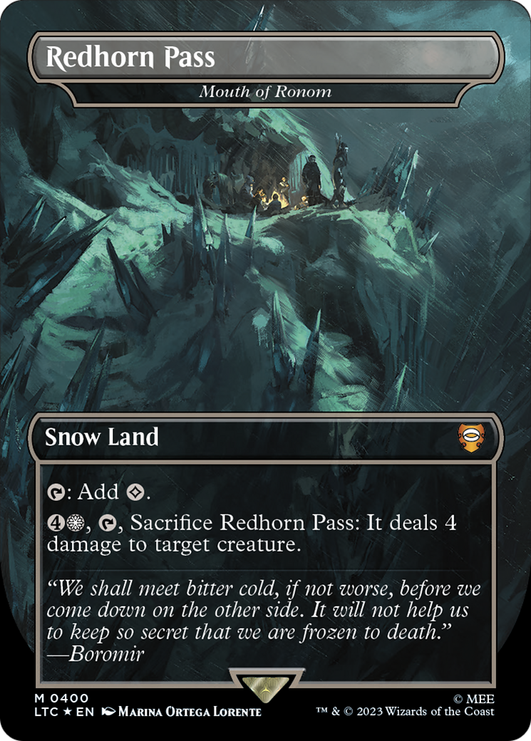 Mouth of Ronom (LTC-400) - Tales of Middle-earth Commander / Redhorn Pass (Borderless) Foil