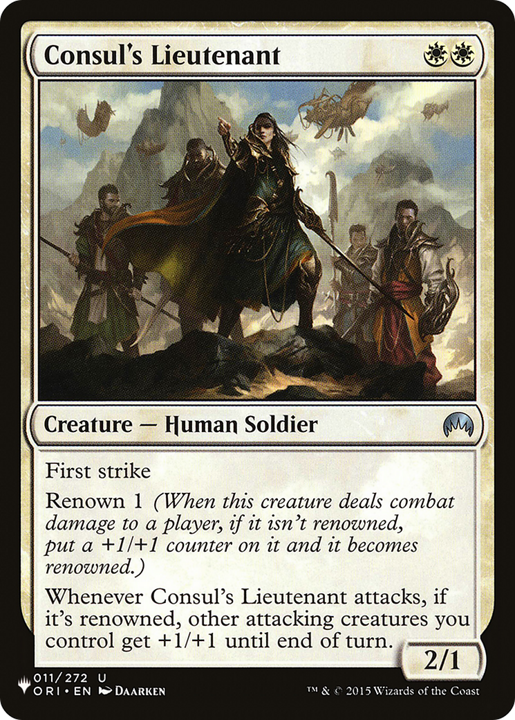 Consul's Lieutenant (LIST-ORI-11) - The List