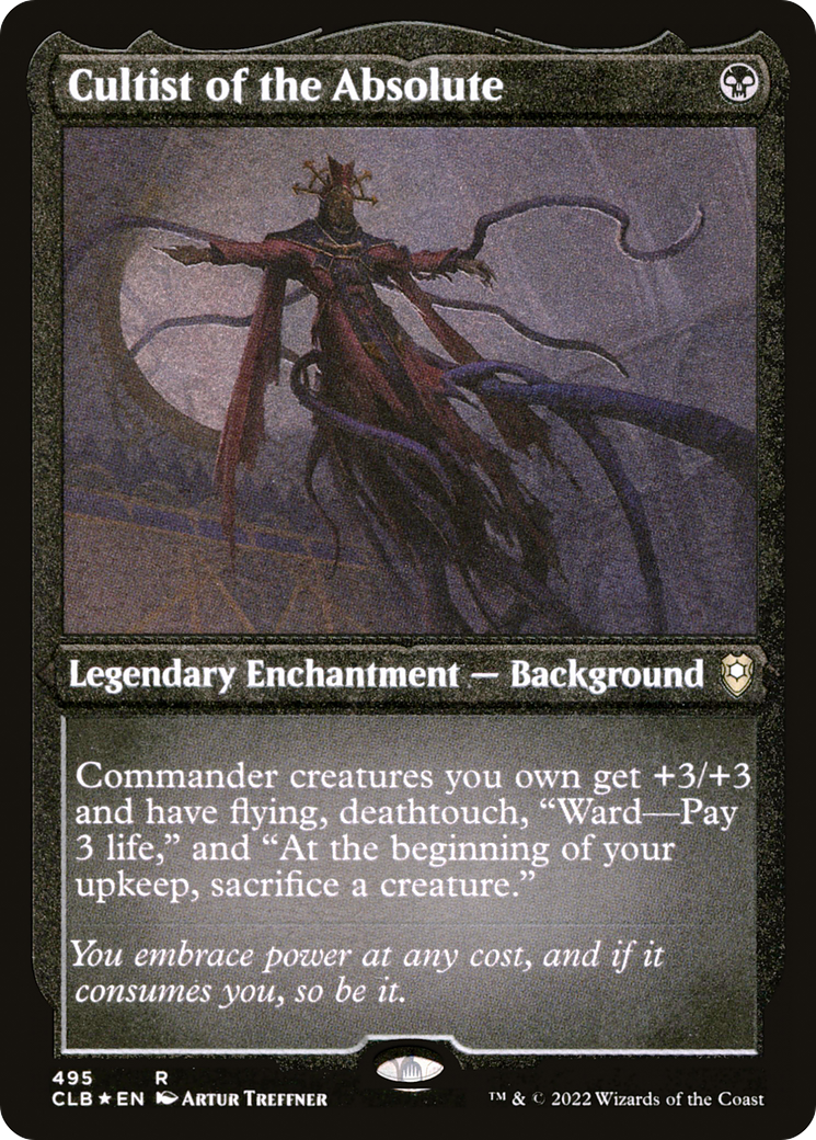 Cultist of the Absolute (CLB-495) - Commander Legends: Battle for Baldur's Gate Etched Foil
