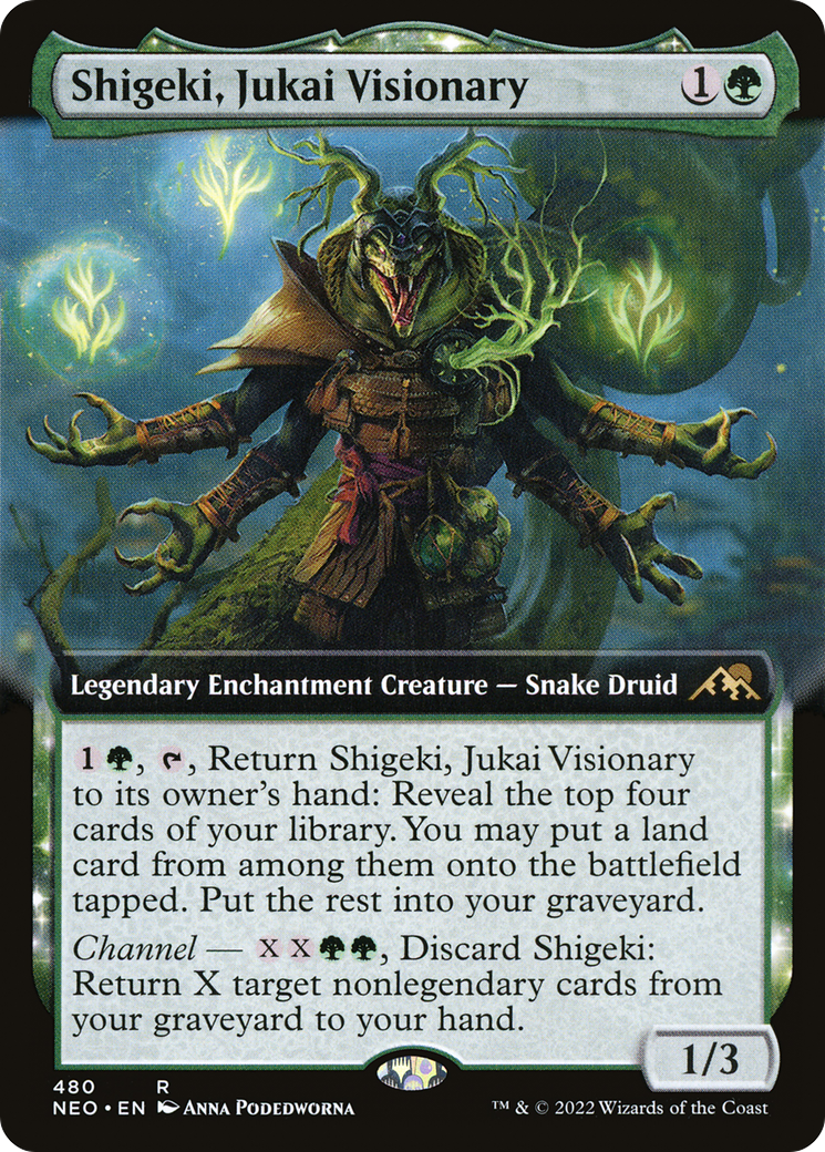 Shigeki, Jukai Visionary (NEO-480) - Kamigawa: Neon Dynasty: (Extended Art, enchantment)