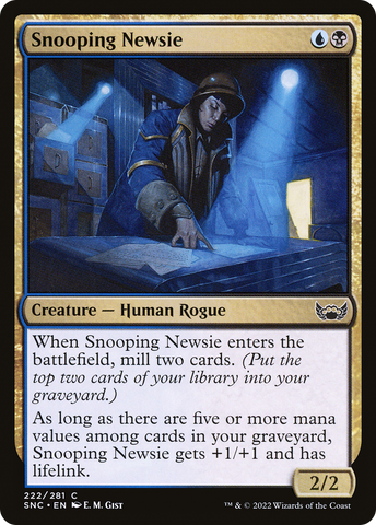Snooping Newsie (SNC-222) - Streets of New Capenna Foil