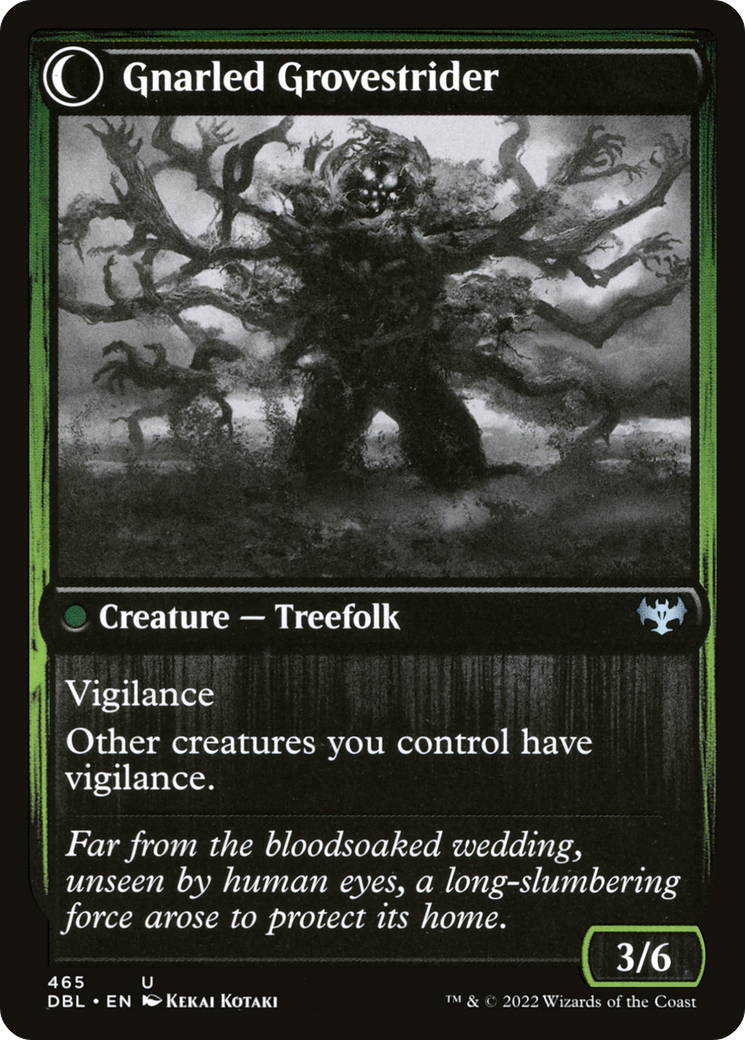 Dormant Grove // Gnarled Grovestrider (DBL-465) - Innistrad: Double Feature: (Double Faced Transform) Foil