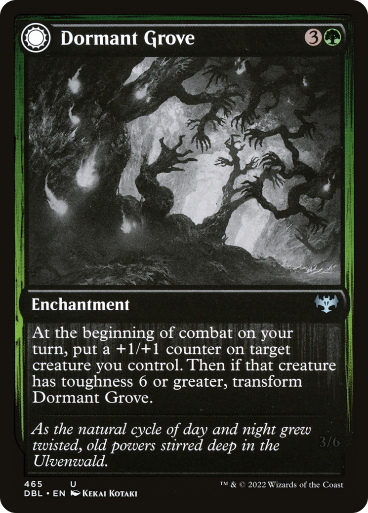 Dormant Grove // Gnarled Grovestrider (DBL-465) - Innistrad: Double Feature: (Double Faced Transform) Foil