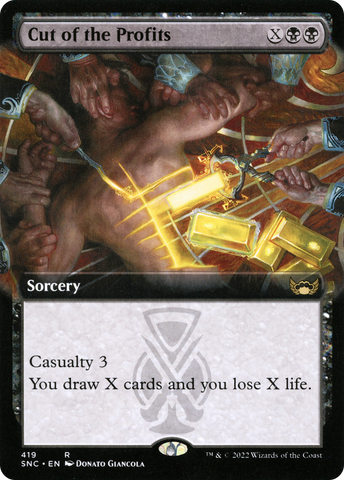 Cut of the Profits (SNC-419) - Streets of New Capenna: (Extended Art) Foil