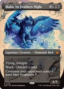 Maha, Its Feathers Night (BLB-289) - Bloomburrow: (Showcase) (Borderless) Foil