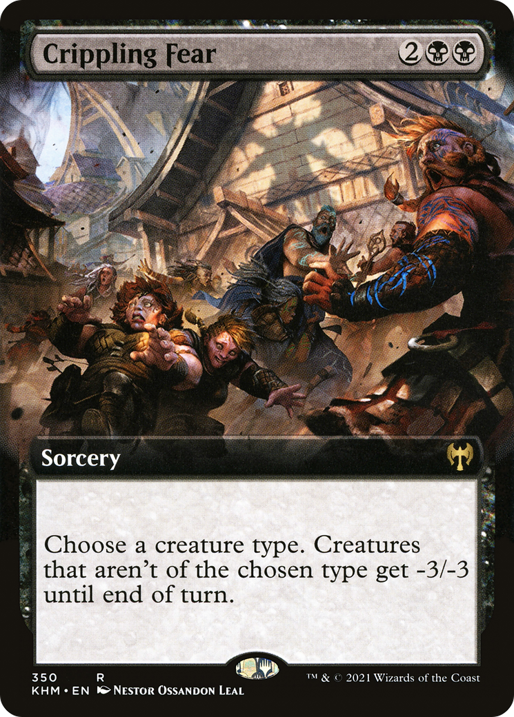 Crippling Fear (KHM-350) - Kaldheim: (Extended Art) Foil
