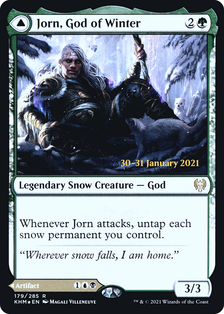 Jorn, God of Winter // Kaldring, the Rimestaff (PRE-179) - Kaldheim Promos: (snow) Foil